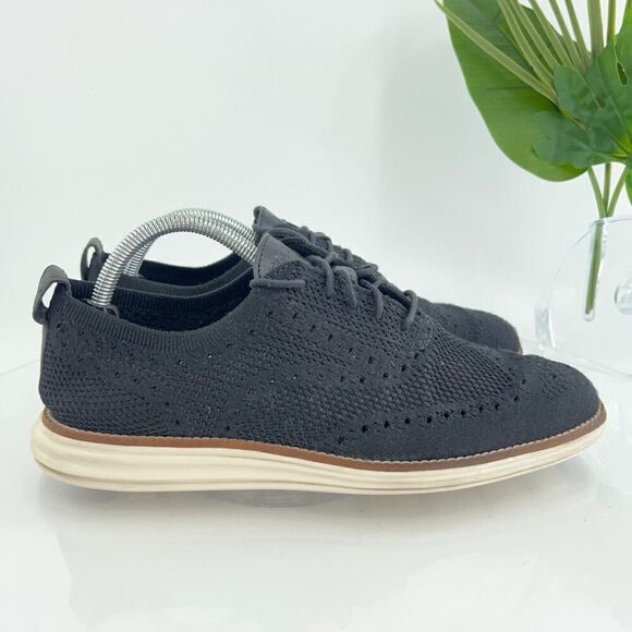 Cole Haan Mens OriginalGrand Knit Oxford Sneaker Size 8 M Black Stitchlite Shoe - Picture 3 of 13